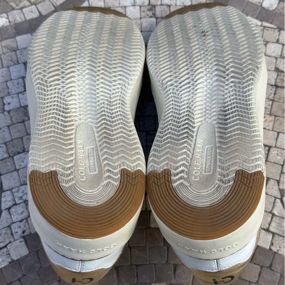 Cole Haan Grandpro Topspin Leather/Suede Sneaker Womens 8.5B White/Gray Casual - Picture 6 of 7